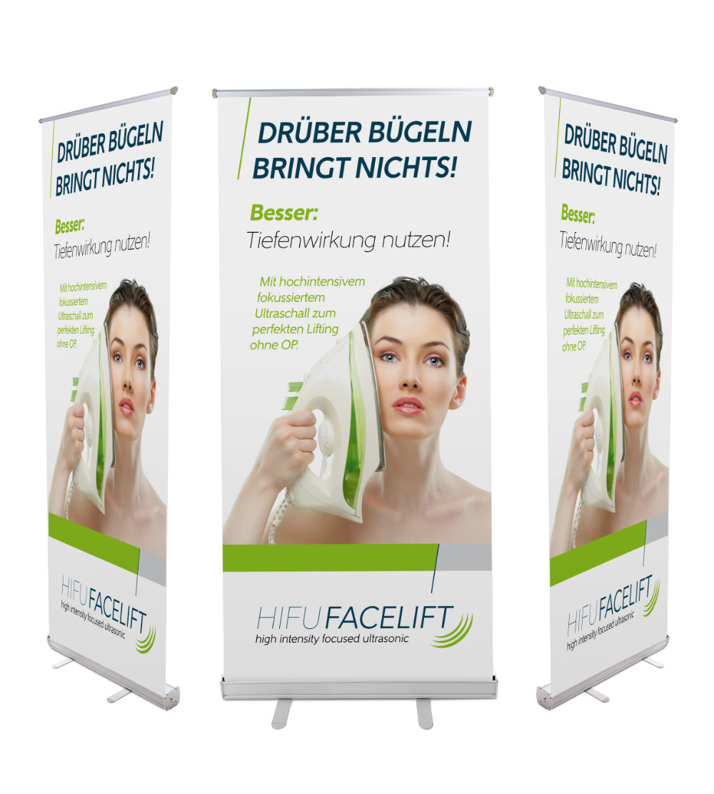 Roll-Up Display HIFU Facelift Roll-Up Display HIFU Facelift