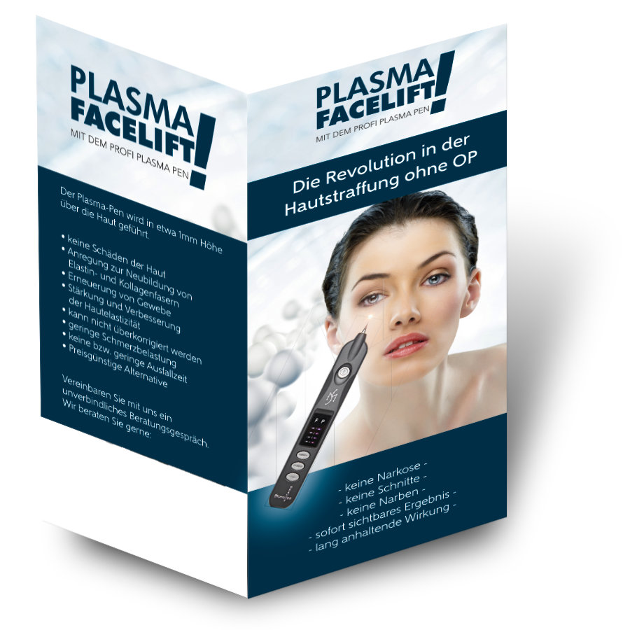 plasmapen_dld_aussen Faltblatt Plasma Facelift